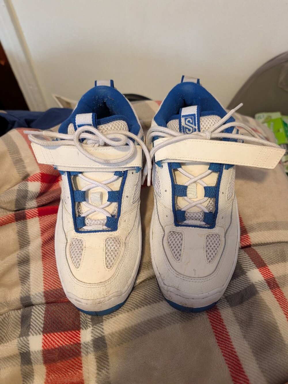 DC Shoes JS-1 John Shanahan Pro White Blue Skate Shoes Men’s 11